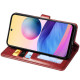 Кожаный чехол книжка GETMAN Gallant (PU) для Samsung Galaxy A04s Красный - фото