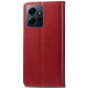 Кожаный чехол книжка GETMAN Gallant (PU) для Xiaomi Redmi Note 12 4G Красный - фото