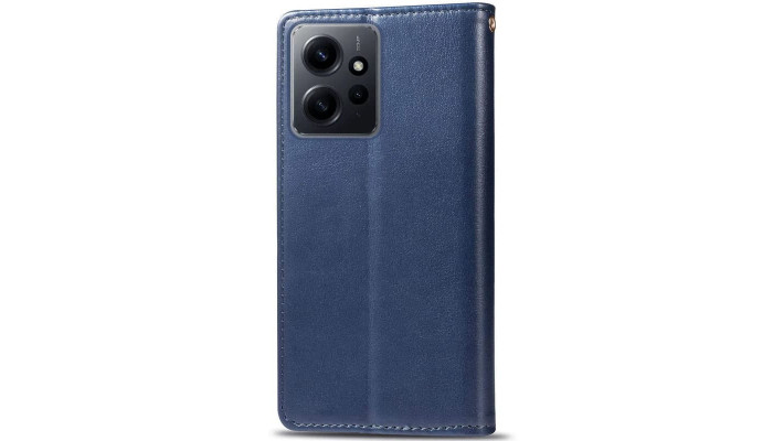 Кожаный чехол книжка GETMAN Gallant (PU) для Xiaomi Redmi Note 12 4G Синий - фото