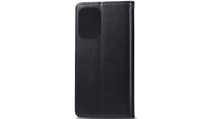 Кожаный чехол книжка GETMAN Gallant (PU) для Xiaomi Redmi Note 12S Черный - фото