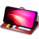 Кожаный чехол книжка GETMAN Gallant (PU) для Xiaomi Poco F5 Pro Красный - фото