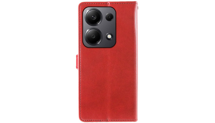 Кожаный чехол книжка GETMAN Gallant (PU) для Xiaomi Redmi Note 13 5G Красный - фото