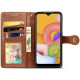 Кожаный чехол книжка GETMAN Gallant (PU) для Samsung Galaxy S24 Ultra Коричневый - фото