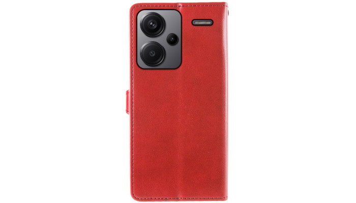 Кожаный чехол книжка GETMAN Gallant (PU) для Xiaomi Redmi Note 13 Pro+ Красный - фото