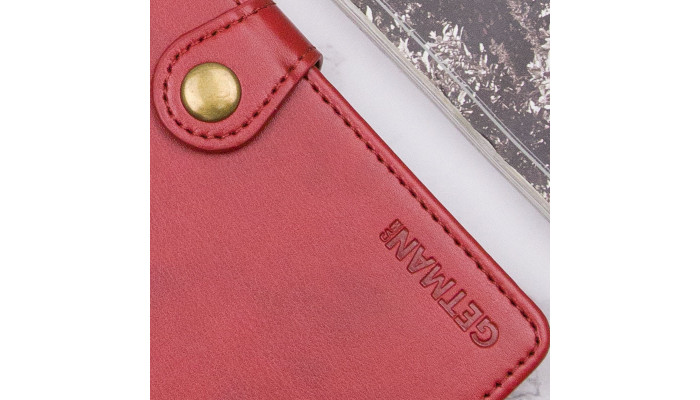 Кожаный чехол книжка GETMAN Gallant (PU) для Xiaomi Redmi Note 13 Pro+ Красный - фото