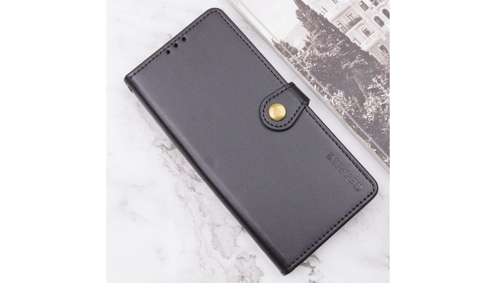 Кожаный чехол книжка GETMAN Gallant (PU) для Xiaomi Redmi Note 13 Pro+ Черный - фото