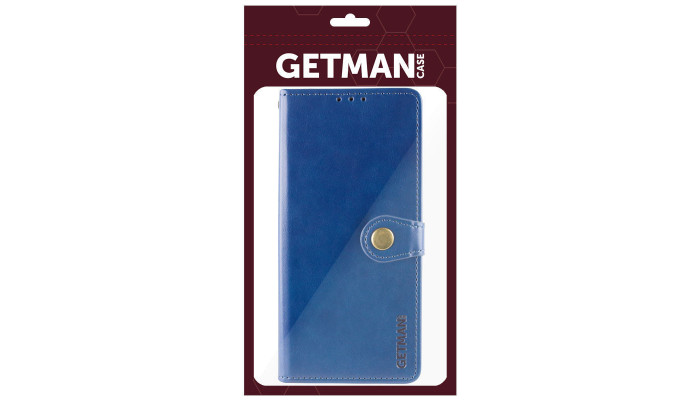 Кожаный чехол книжка GETMAN Gallant (PU) для Xiaomi Redmi Note 13 4G Синий - фото
