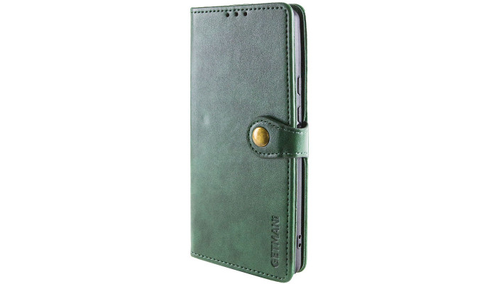 Шкіряний чохол книжка GETMAN Gallant (PU) для Xiaomi Redmi Note 13 Pro 4G / Poco M6 Pro 4G Зелений - фото