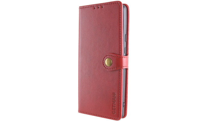 Кожаный чехол книжка GETMAN Gallant (PU) для Xiaomi Redmi Note 13 Pro 4G / Poco M6 Pro 4G Красный - фото