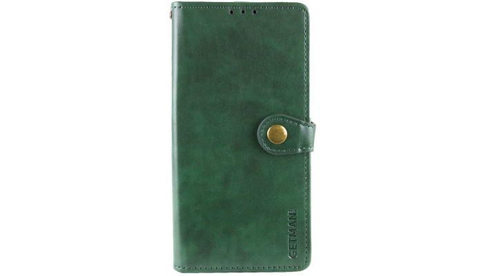 Кожаный чехол книжка GETMAN Gallant (PU) для Samsung Galaxy A35 Зеленый - фото