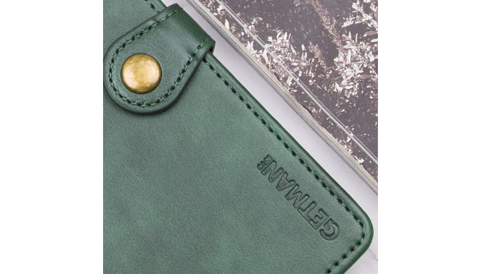 Кожаный чехол книжка GETMAN Gallant (PU) для Xiaomi Redmi A3 Зеленый - фото