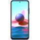 Карбонова накладка Nillkin Camshield (шторка на камеру) для Xiaomi Redmi Note 10 5G / Poco M3 Pro Синій / Blue - фото
