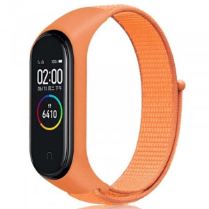 Ремінець Nylon для Xiaomi Mi Band 3/4/5/6/7 Помаранчевий