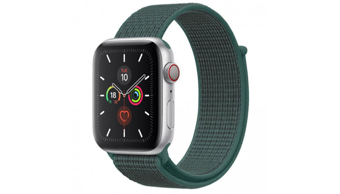 Ремешок Nylon для Apple watch 42mm/44mm/45mm/49mm Зеленый / Pine green - фото