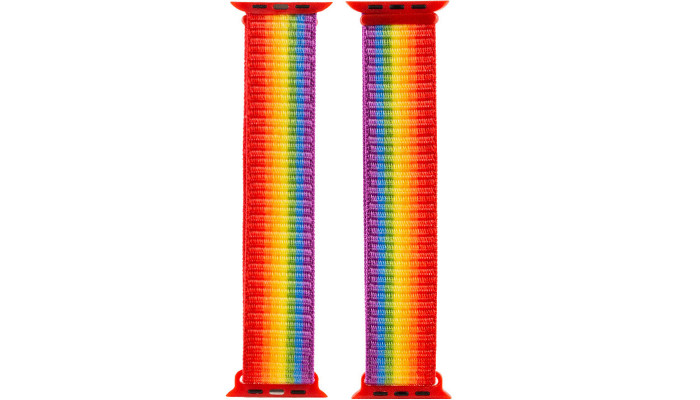 Ремінець Nylon для Apple watch 38mm/40mm/41mm Різнокольоровий / Rainbow - фото