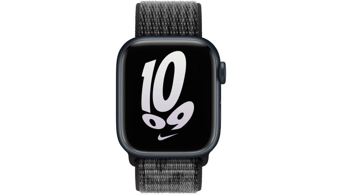 Ремінець Nylon для Apple watch 42mm/44mm/45mm/49mm Black / Summit White - фото