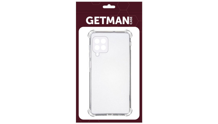 TPU чехол GETMAN Ease logo усиленные углы для Samsung Galaxy M32 Бесцветный (прозрачный) - фото