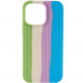 Чохол Silicone case Full Braided для Apple iPhone 13 Pro (6.1") М'ятний / Блакитний