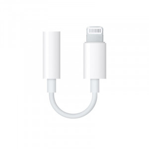 Адаптер для Apple Lightning to 3.5mm Headphone Jack (ААА) (box, no logo) Белый