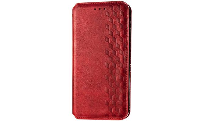 Кожаный чехол книжка GETMAN Cubic (PU) для Xiaomi Redmi Note 9s / Note 9 Pro / Note 9 Pro Max Красный - фото