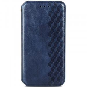 Кожаный чехол книжка GETMAN Cubic (PU) для Samsung Galaxy S20 FE Синий