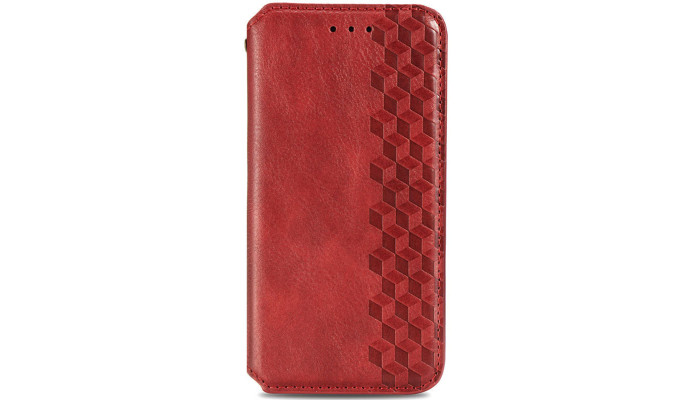 Кожаный чехол книжка GETMAN Cubic (PU) для Xiaomi Redmi Note 10 Pro / 10 Pro Max Красный - фото
