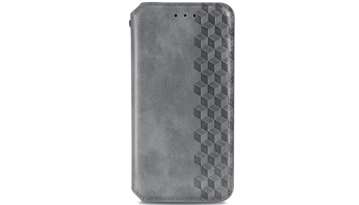 Кожаный чехол книжка GETMAN Cubic (PU) для Xiaomi Redmi Note 10 Pro / 10 Pro Max Серый - фото