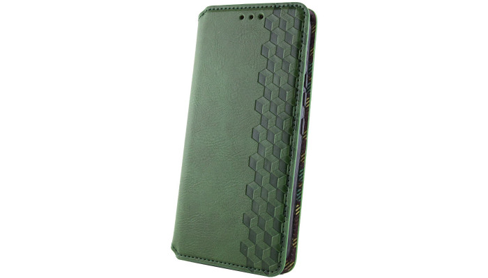 Кожаный чехол книжка GETMAN Cubic (PU) для Samsung Galaxy A54 5G Зеленый - фото