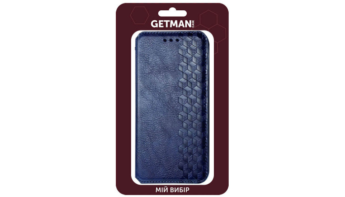 Шкіряний чохол книжка GETMAN Cubic (PU) для Samsung Galaxy A32 4G Синій - фото