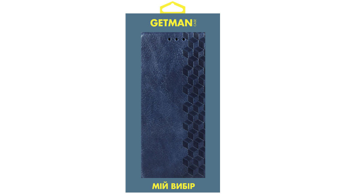 Шкіряний чохол книжка GETMAN Cubic (PU) для Samsung Galaxy A52 4G / A52 5G / A52s Синій - фото