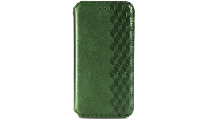 Кожаный чехол книжка GETMAN Cubic (PU) для Xiaomi Redmi 10 Зеленый - фото