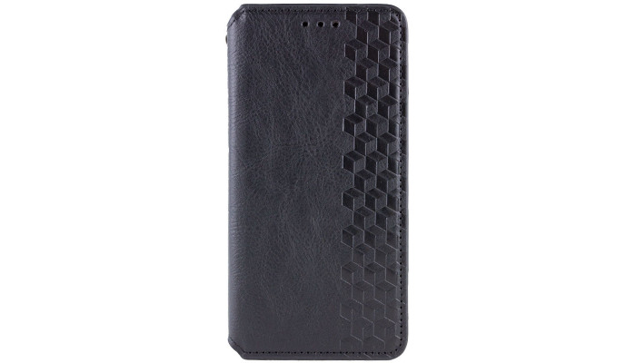 Кожаный чехол книжка GETMAN Cubic (PU) для Samsung Galaxy A04s Черный - фото