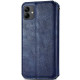 Кожаный чехол книжка GETMAN Cubic (PU) для Samsung Galaxy A04e Синий - фото