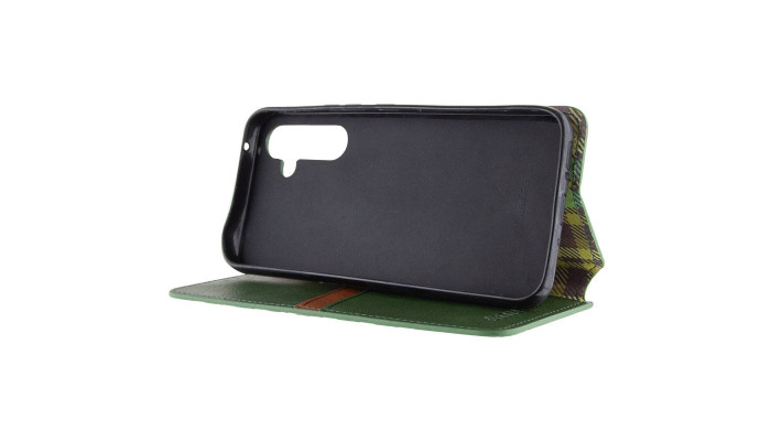 Кожаный чехол книжка GETMAN Cubic (PU) для Samsung Galaxy A34 5G Зеленый - фото