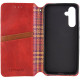 Кожаный чехол книжка GETMAN Cubic (PU) для Samsung Galaxy A34 5G Красный - фото