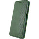 Шкіряний чохол книжка GETMAN Cubic (PU) для Samsung Galaxy M14 5G Зелений - фото