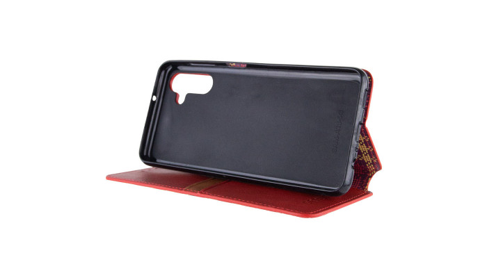 Кожаный чехол книжка GETMAN Cubic (PU) для Samsung Galaxy M14 5G Красный - фото
