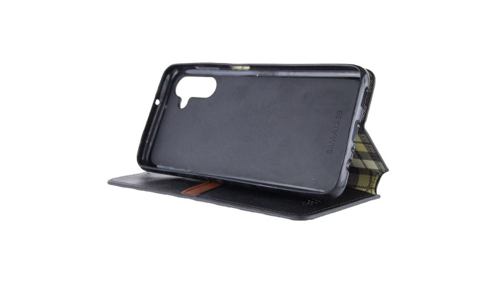 Кожаный чехол книжка GETMAN Cubic (PU) для Samsung Galaxy M14 5G Черный - фото