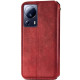 Кожаный чехол книжка GETMAN Cubic (PU) для Xiaomi 13 Lite Красный - фото
