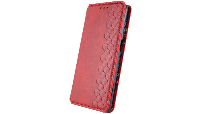 Шкіряний чохол книжка GETMAN Cubic (PU) для Samsung Galaxy A24 4G Червоний - фото