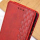 Кожаный чехол книжка GETMAN Cubic (PU) для Samsung Galaxy A24 4G Красный - фото