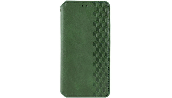 Шкіряний чохол книжка GETMAN Cubic (PU) для Xiaomi Redmi Note 12S Зелений - фото
