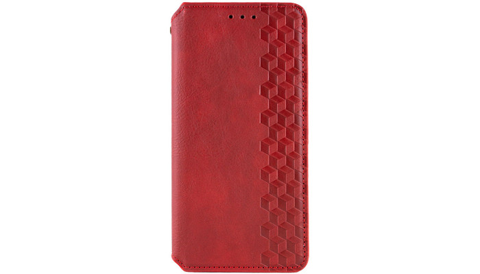 Кожаный чехол книжка GETMAN Cubic (PU) для Xiaomi Redmi Note 12S Красный - фото