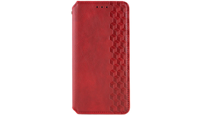 Кожаный чехол книжка GETMAN Cubic (PU) для Xiaomi Poco F5 Pro Красный - фото
