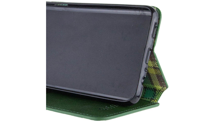 Кожаный чехол книжка GETMAN Cubic (PU) для Xiaomi Poco F5 / Note 12 Turbo Зеленый - фото