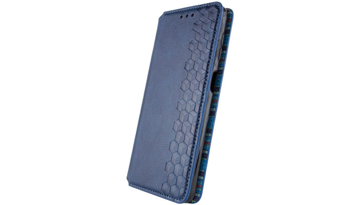 Кожаный чехол книжка GETMAN Cubic (PU) для Xiaomi Poco F5 / Note 12 Turbo Синий - фото