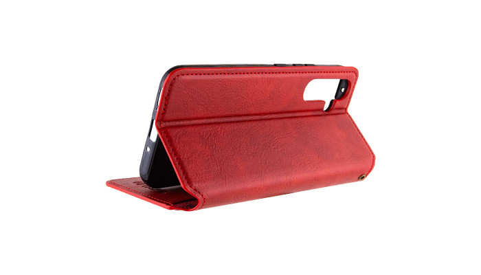Кожаный чехол книжка GETMAN Cubic (PU) для Samsung Galaxy M34 5G Красный - фото