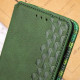 Кожаный чехол книжка GETMAN Cubic (PU) для Oppo A78 4G Зеленый - фото