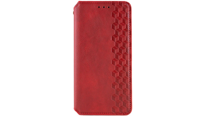 Кожаный чехол книжка GETMAN Cubic (PU) для Oppo A78 4G Красный - фото