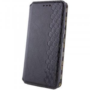 Шкіряний чохол книжка GETMAN Cubic (PU) для Samsung Galaxy S23 FE Чорний